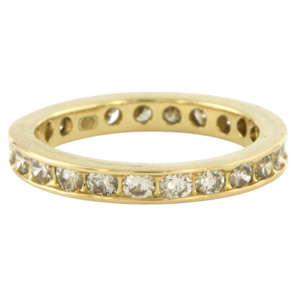 Eternity ring with brilliant cut diamonds up to 1.00ct 14k yellow gold