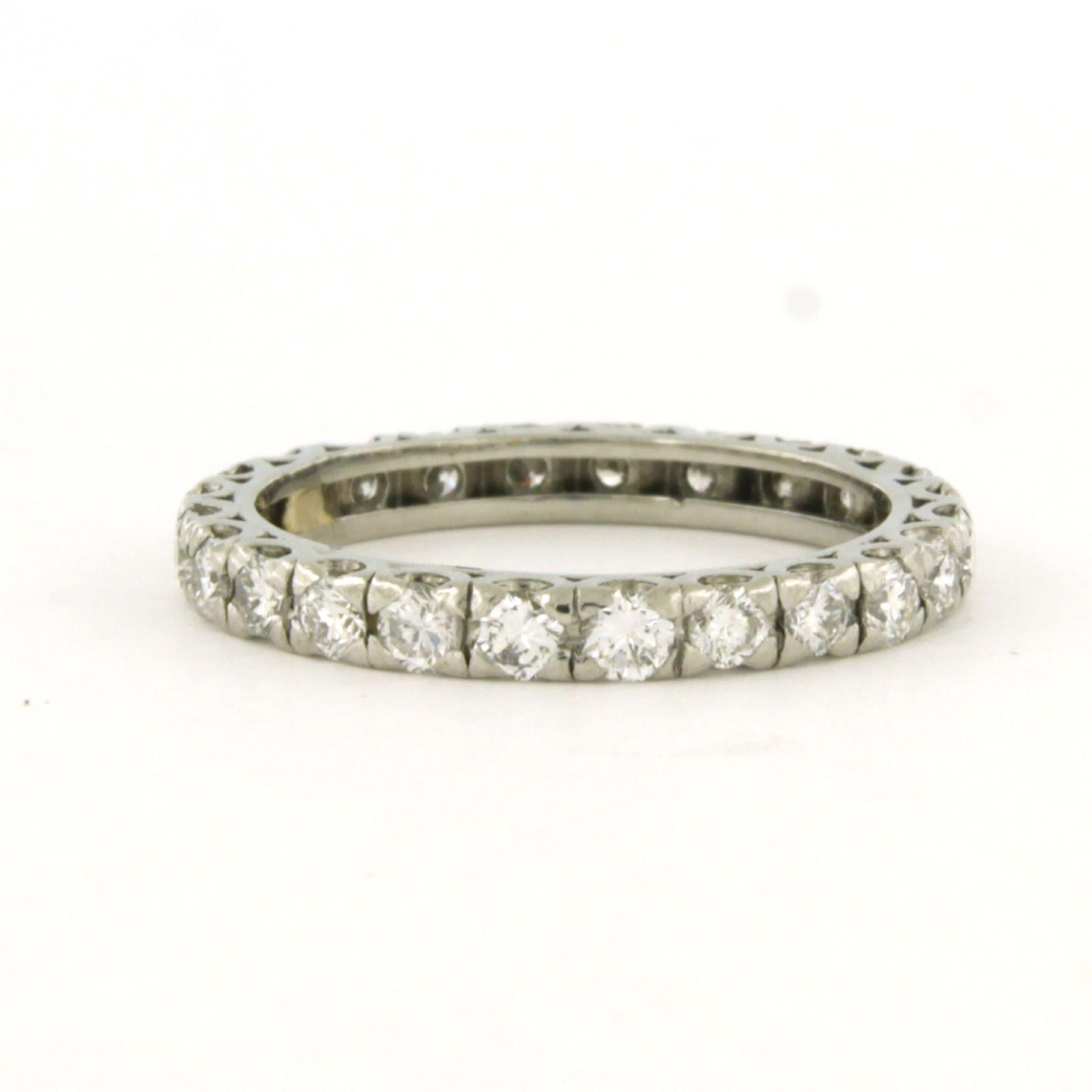 Eternity ring with brilliant cut diamonds up to 1.00ct 2.8 grams platinum For Sale 1