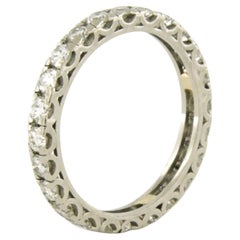 Eternity ring with brilliant cut diamonds up to 1.00ct 2.8 grams platinum