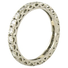 Eternity ring with brilliant cut diamonds up to 1.00ct 2.8 grams platinum