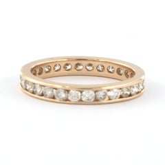 Eternity ring with brilliant cut diamonds up to 1.50ct 18k pink gold 2.5 grams