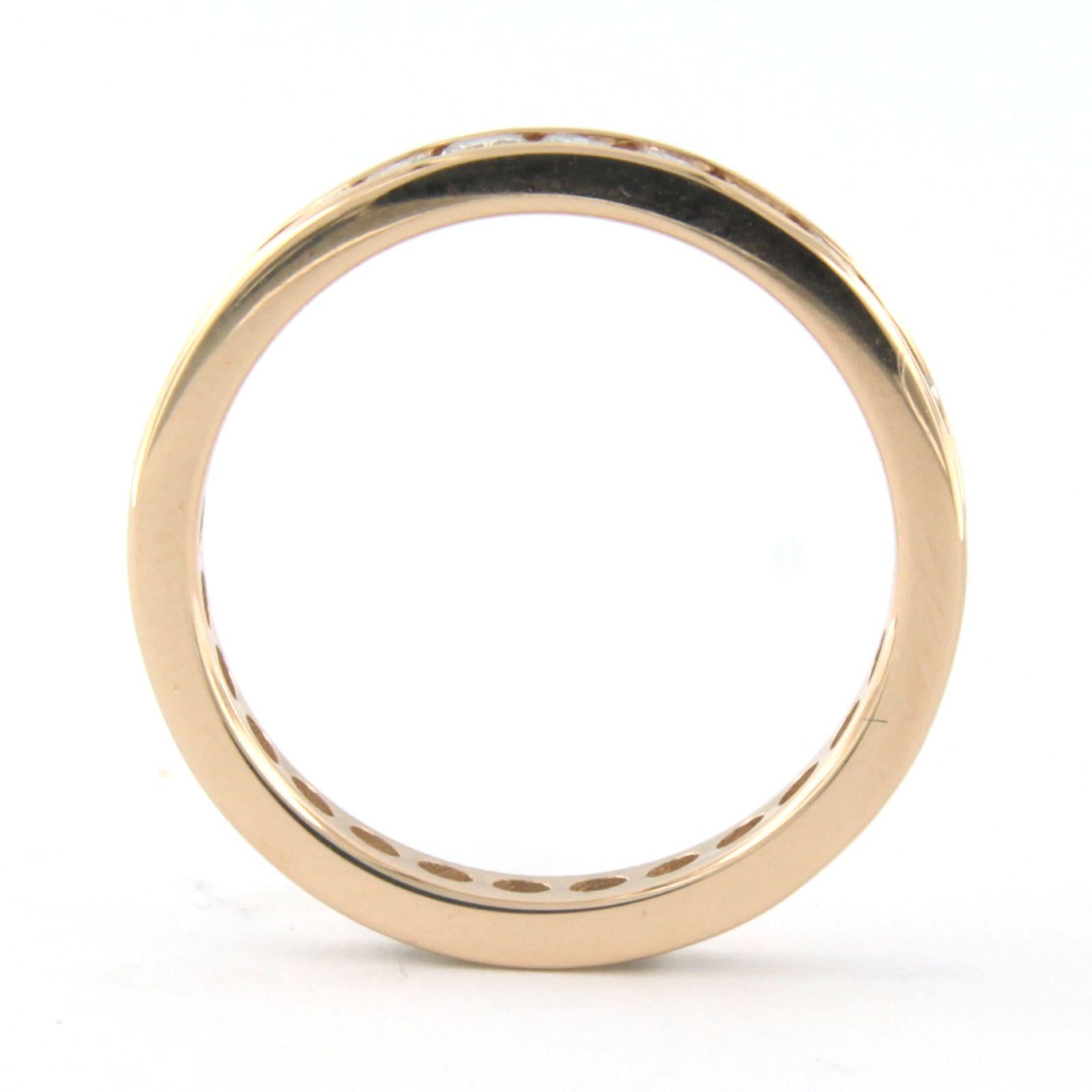 Bague éternité avec diamants taille brillant jusqu'à 1,50ct Or rose 18k 2,5 grammes Neuf - En vente à The Hague, ZH