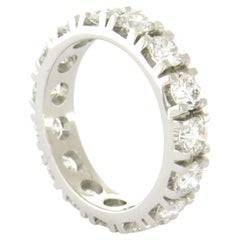 Eternity ring with brilliant cut diamonds up to 3.50ct 18k gold 6.5 grams