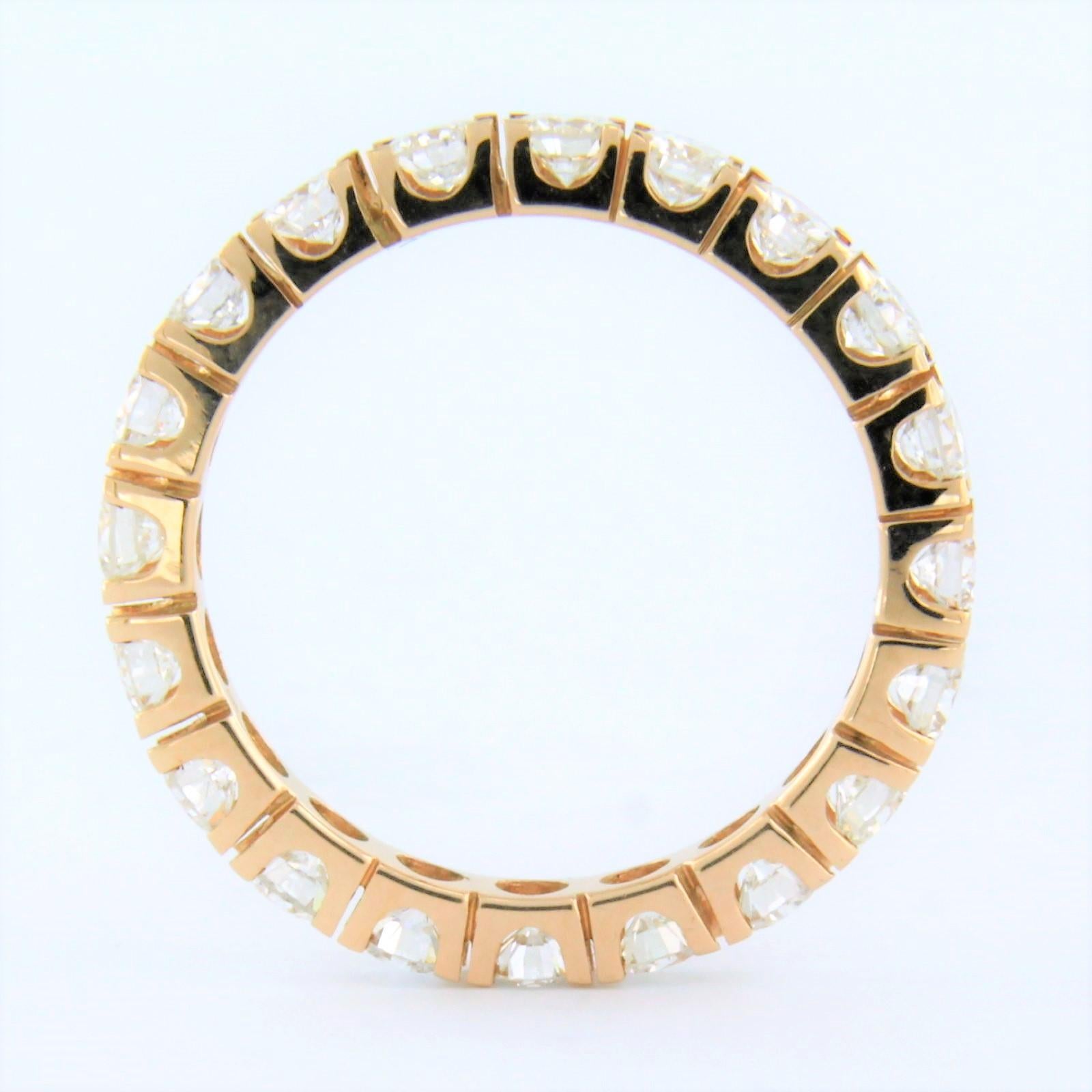 Eternity Ring with Diamond 14k pink gold In New Condition For Sale In The Hague, ZH