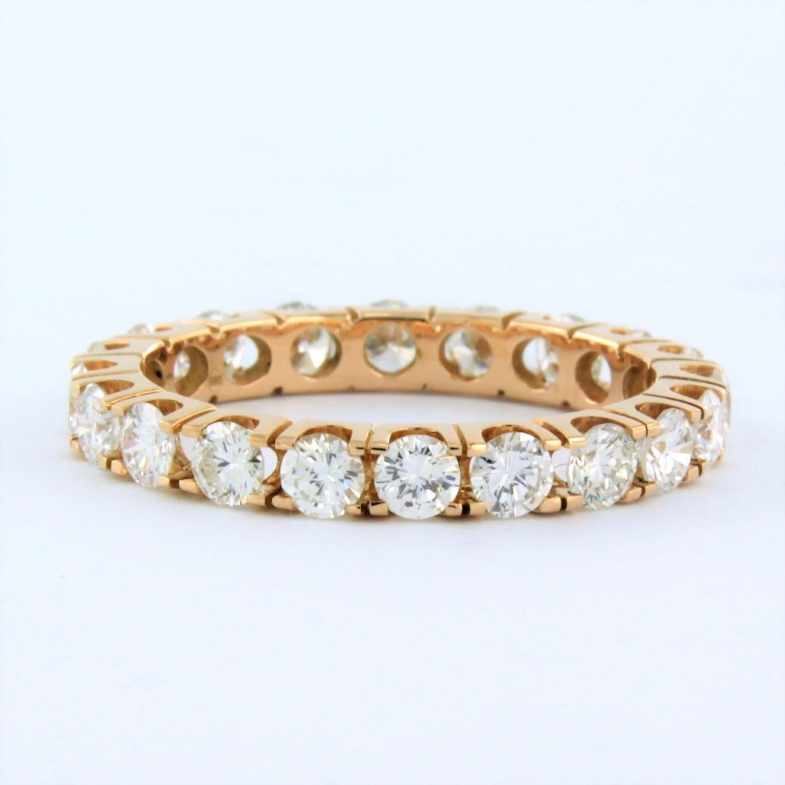 Eternity Ring with Diamond 14k pink gold For Sale 1