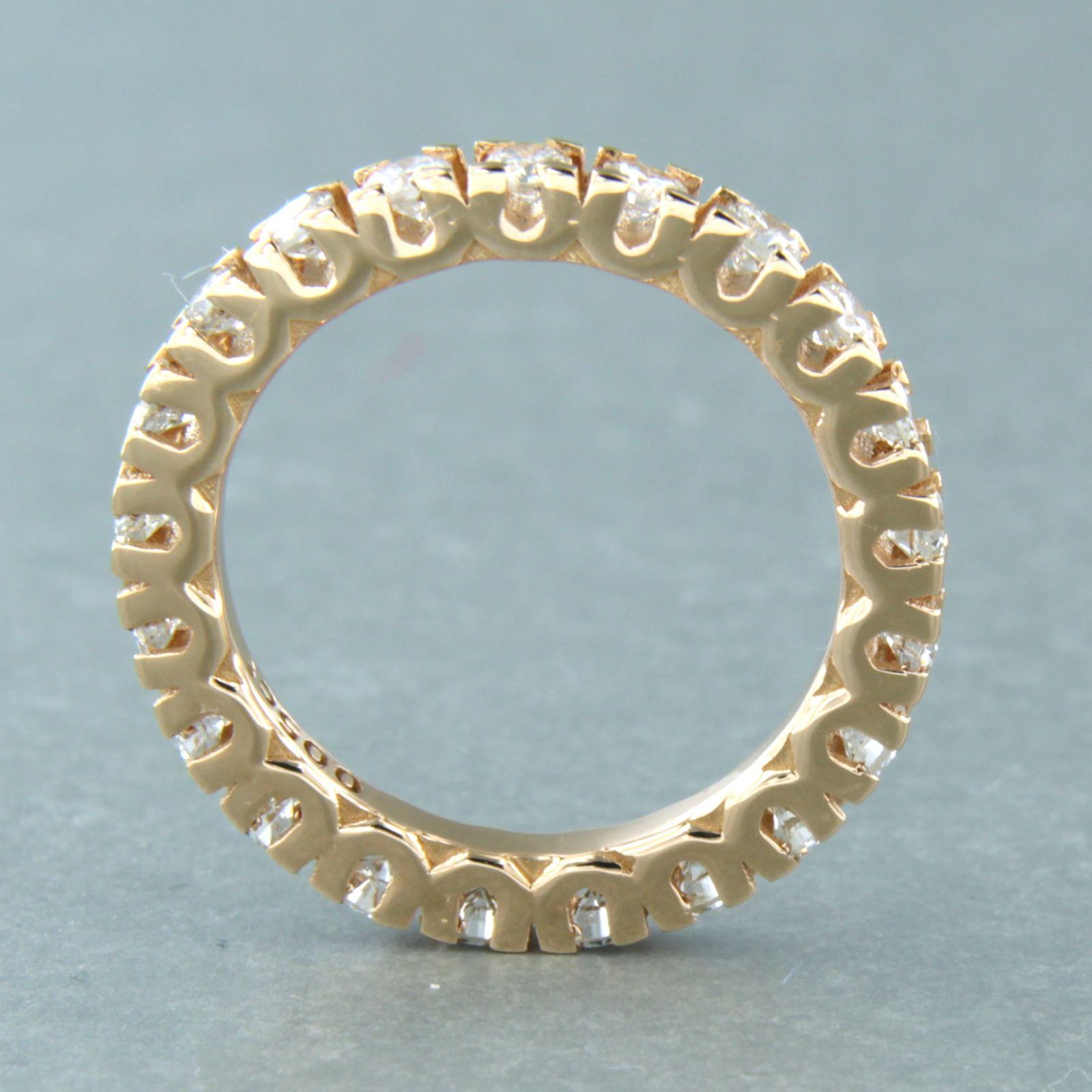 Eternity Ring with Diamond 18k pink gold In New Condition For Sale In The Hague, ZH
