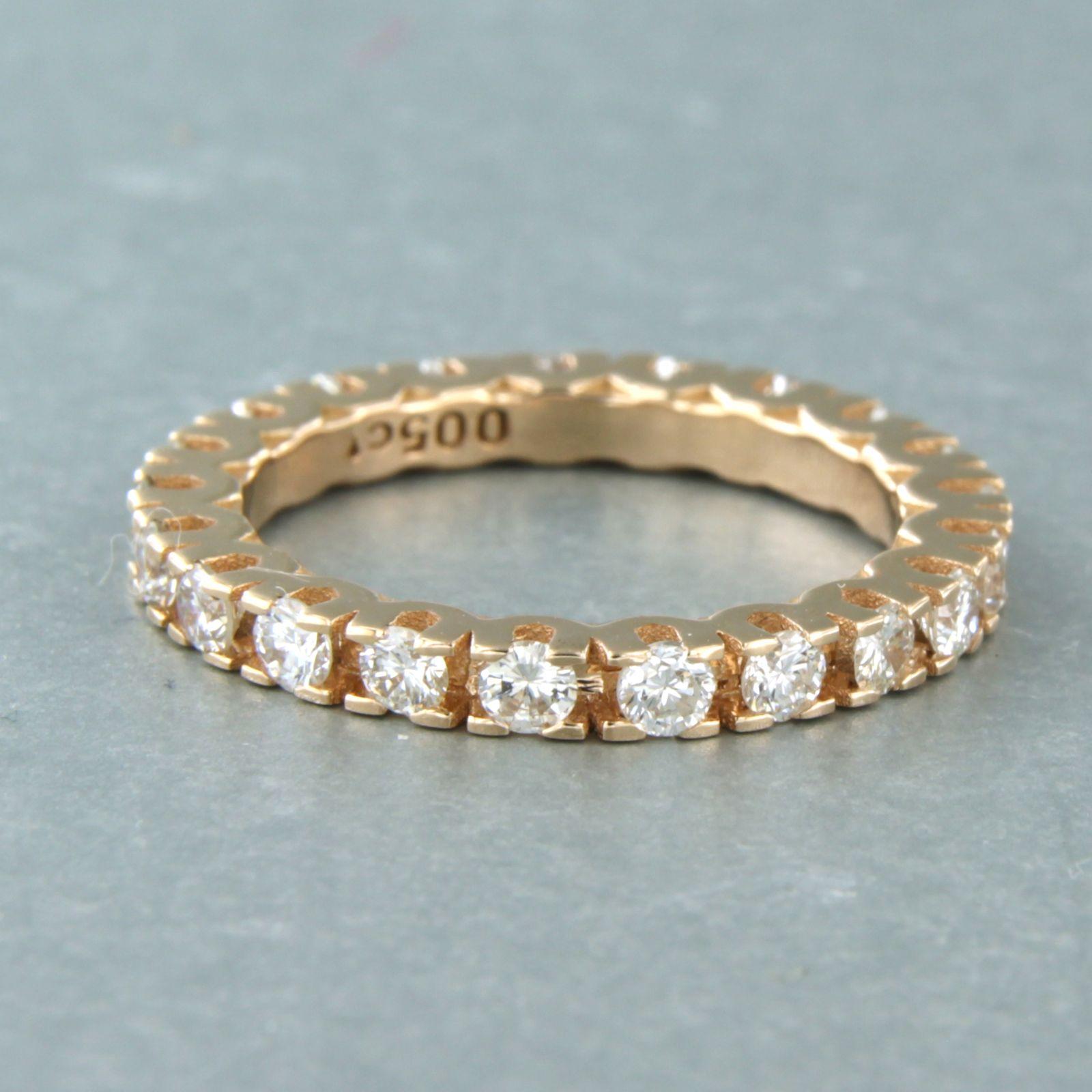 Eternity Ring with Diamond 18k pink gold For Sale 1