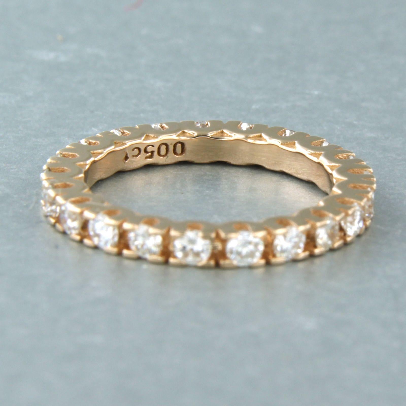 Eternity Ring with Diamond 18k pink gold For Sale 2