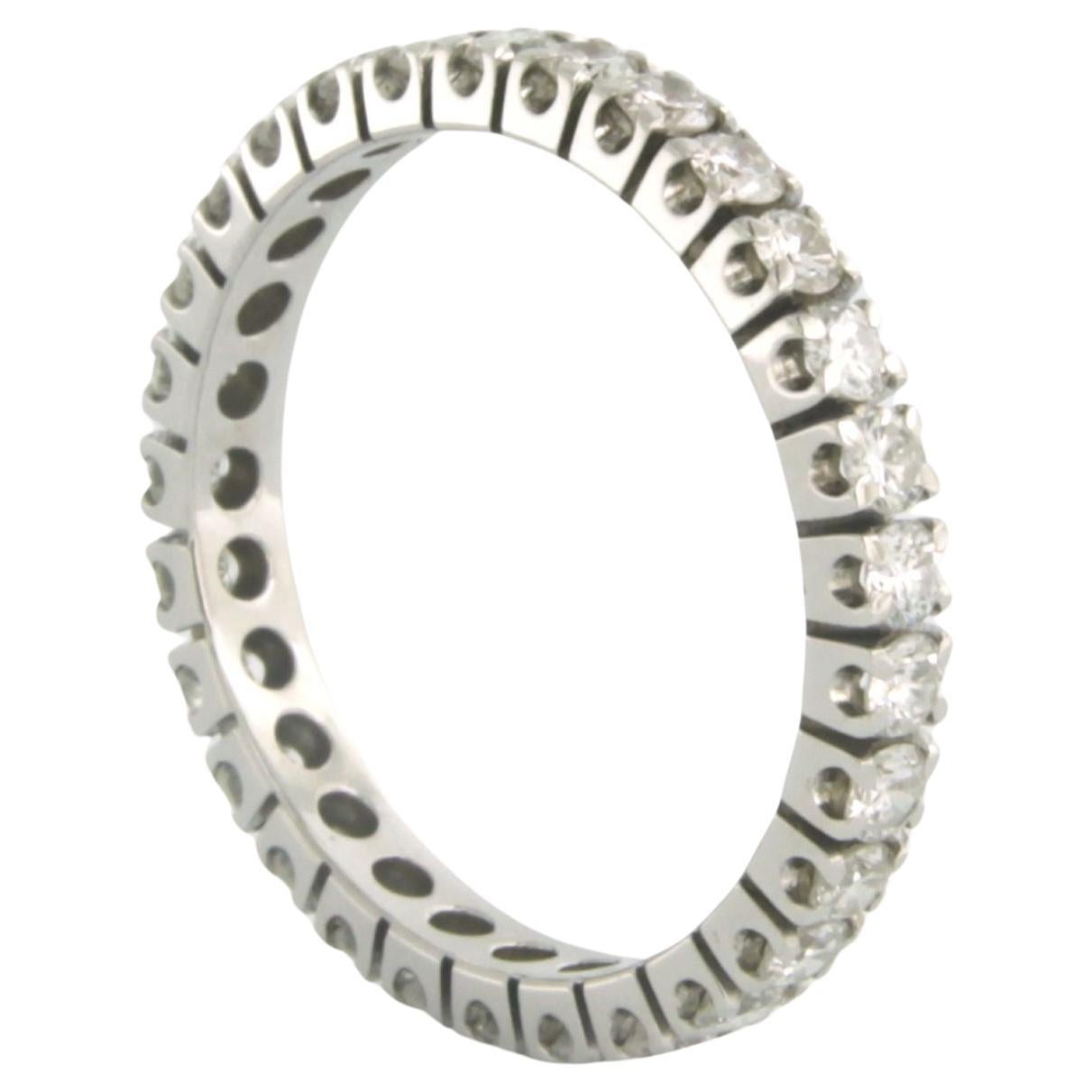 Eternity ring set with diamond 18k white gold For Sale at 1stDibs