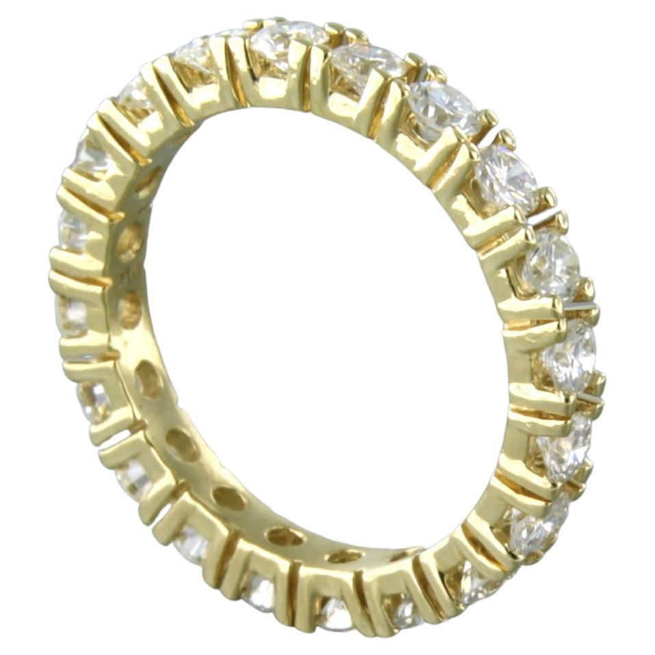 Eternity Ring with diamonds 18k yellow gold For Sale at 1stDibs