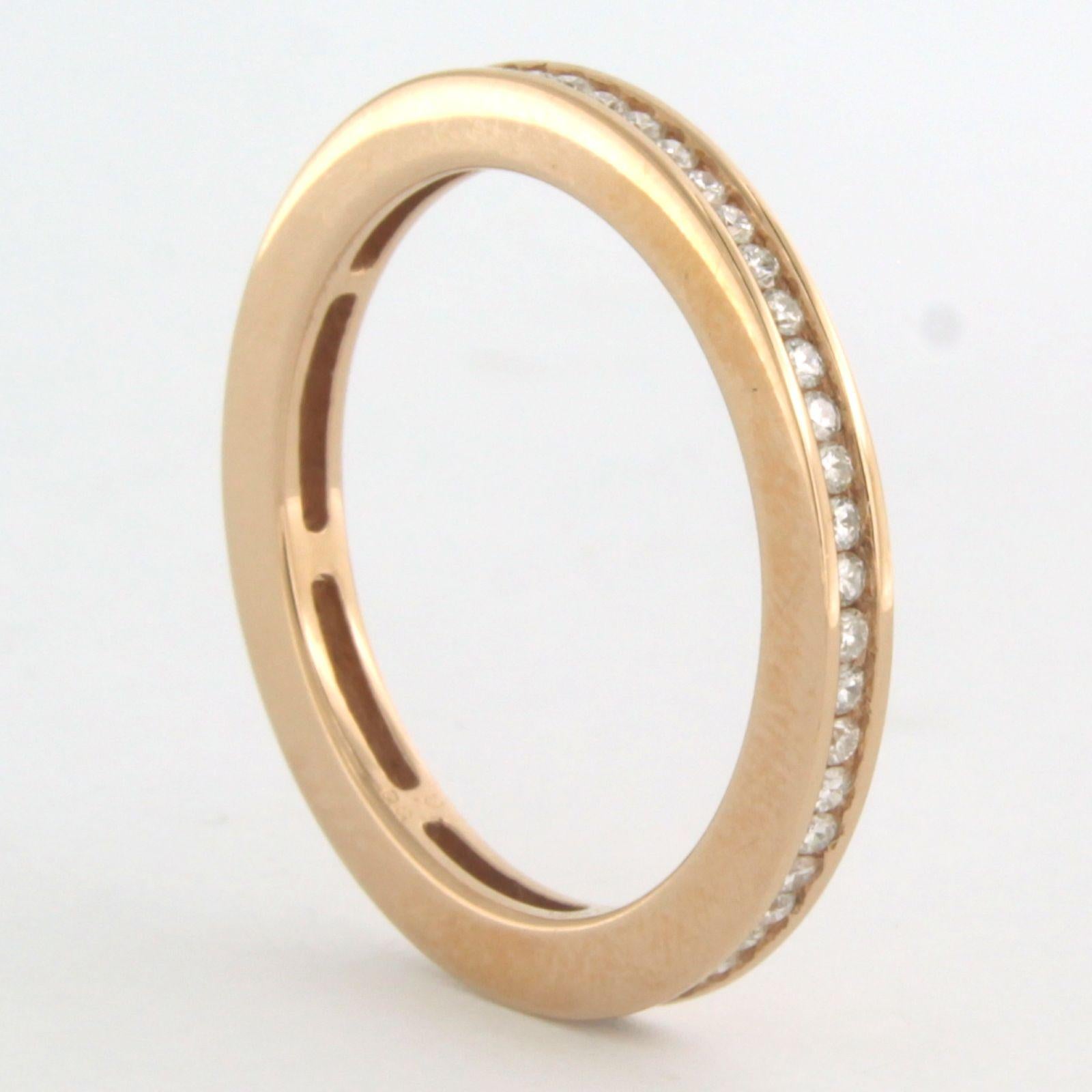 Eternity Ring with diamonds up to 0.60ct. 18k pink gold In Excellent Condition For Sale In The Hague, ZH