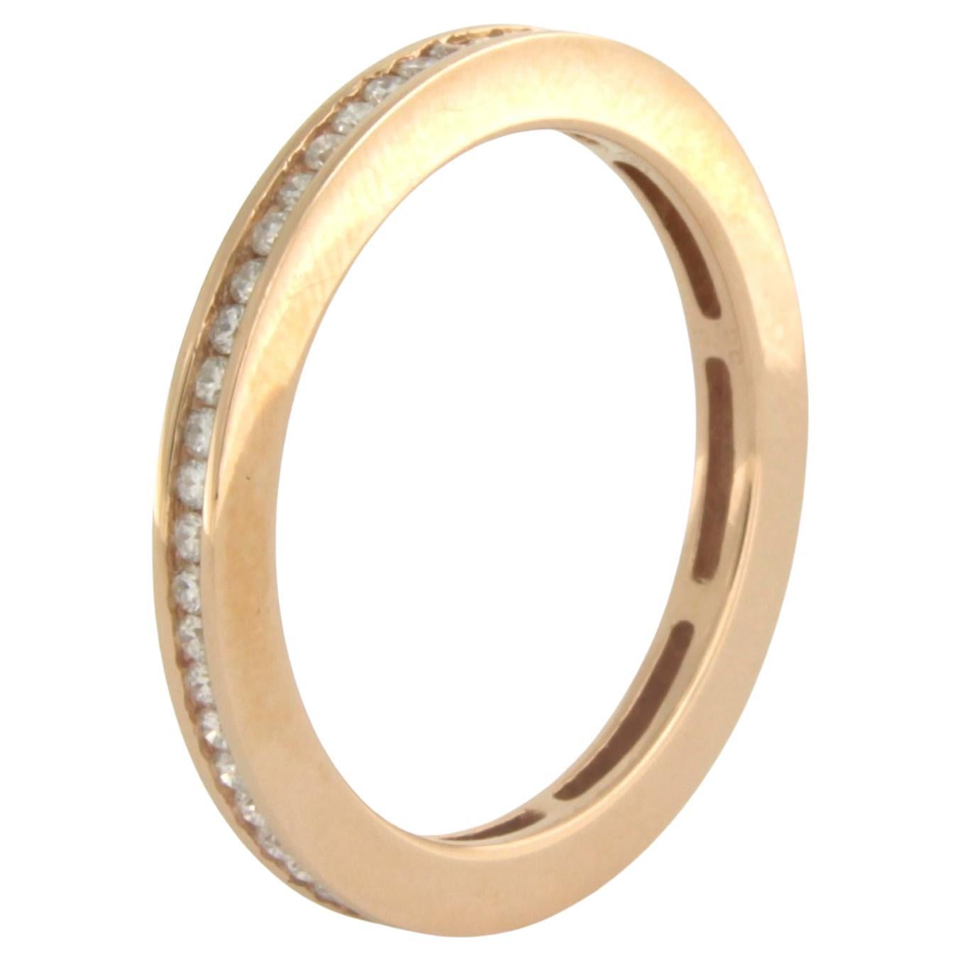 Eternity Ring with diamonds up to 0.60ct. 18k pink gold For Sale