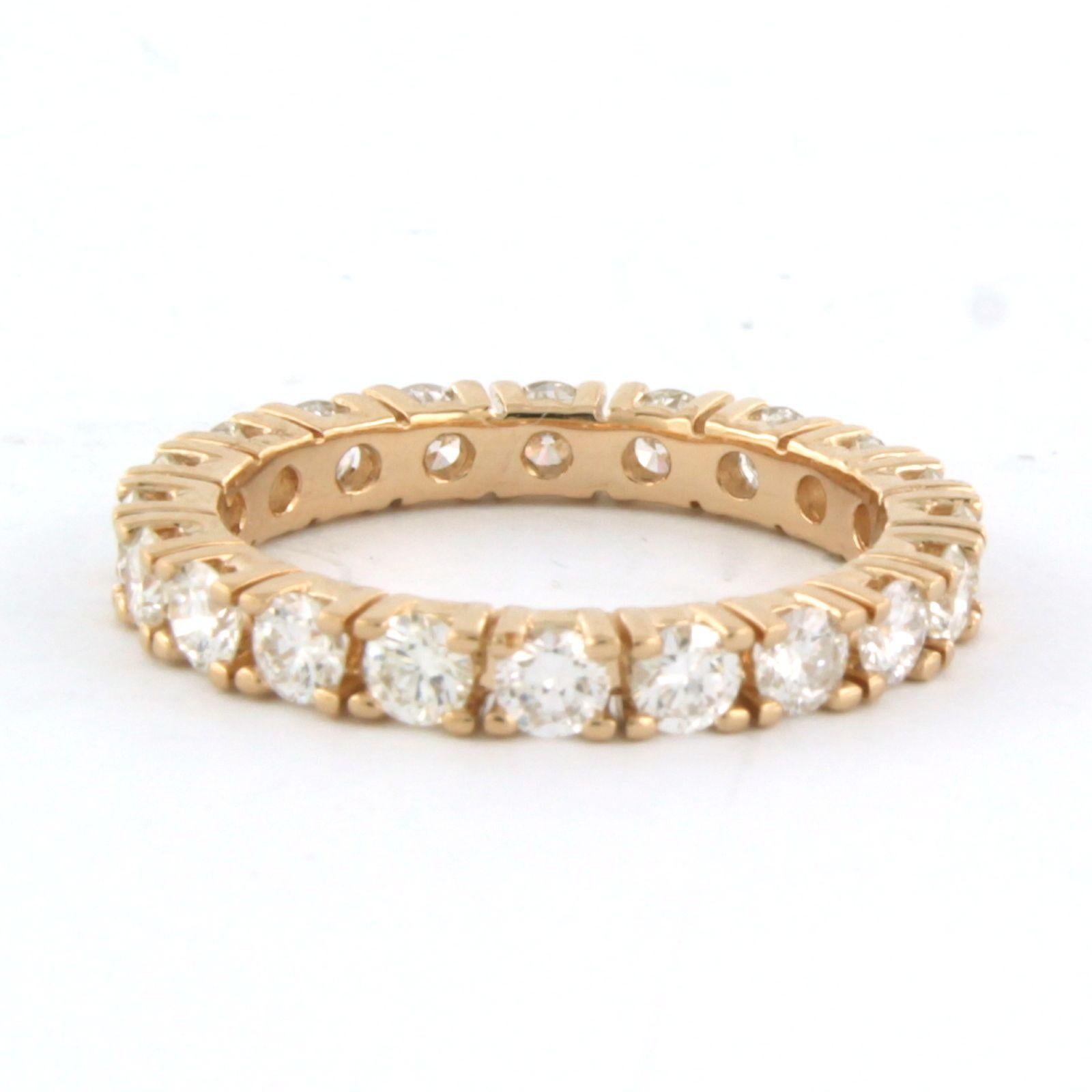 Eternity Ring with diamonds up to 1.80ct  18k pink gold For Sale 1