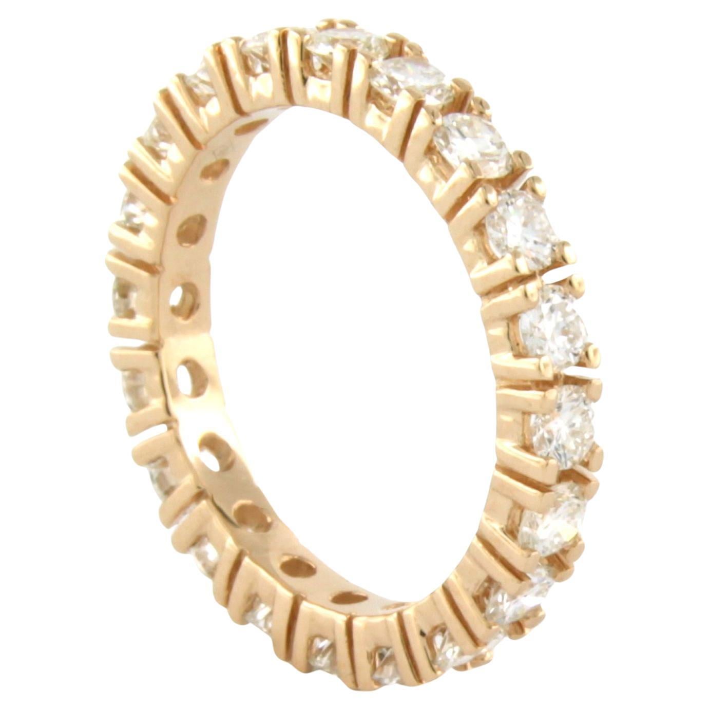 Eternity Ring with diamonds up to 1.80ct  18k pink gold