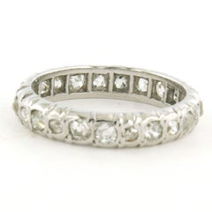 Eternity ring with old mine cut diamonds up to 1.40ct 18k gold