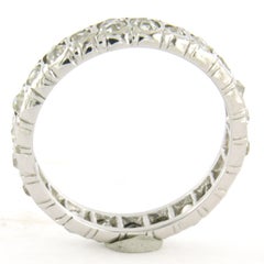 Eternity ring with old mine cut diamonds up to 1.40ct 18k gold