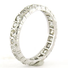 Eternity ring with old mine cut diamonds up to 1.40ct 18k gold