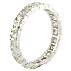 Eternity ring with old mine cut diamonds up to 1.40ct 18k gold