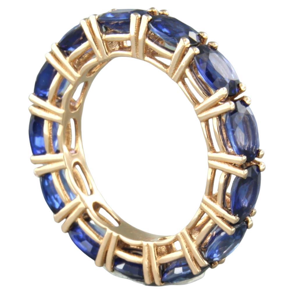 Ewigkeitsring mit Saphir im Ovalschliff bis zu 6,30ct 18k Roségold 5,4 Gramm im Angebot