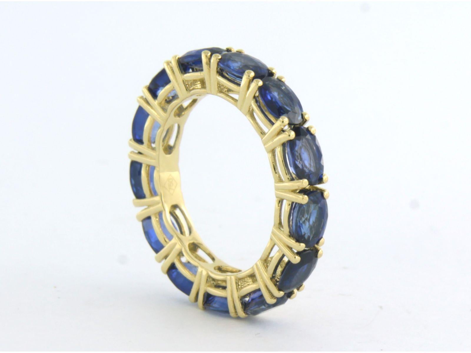Modern Eternity Ring with Sapphire 18k yellow gold For Sale