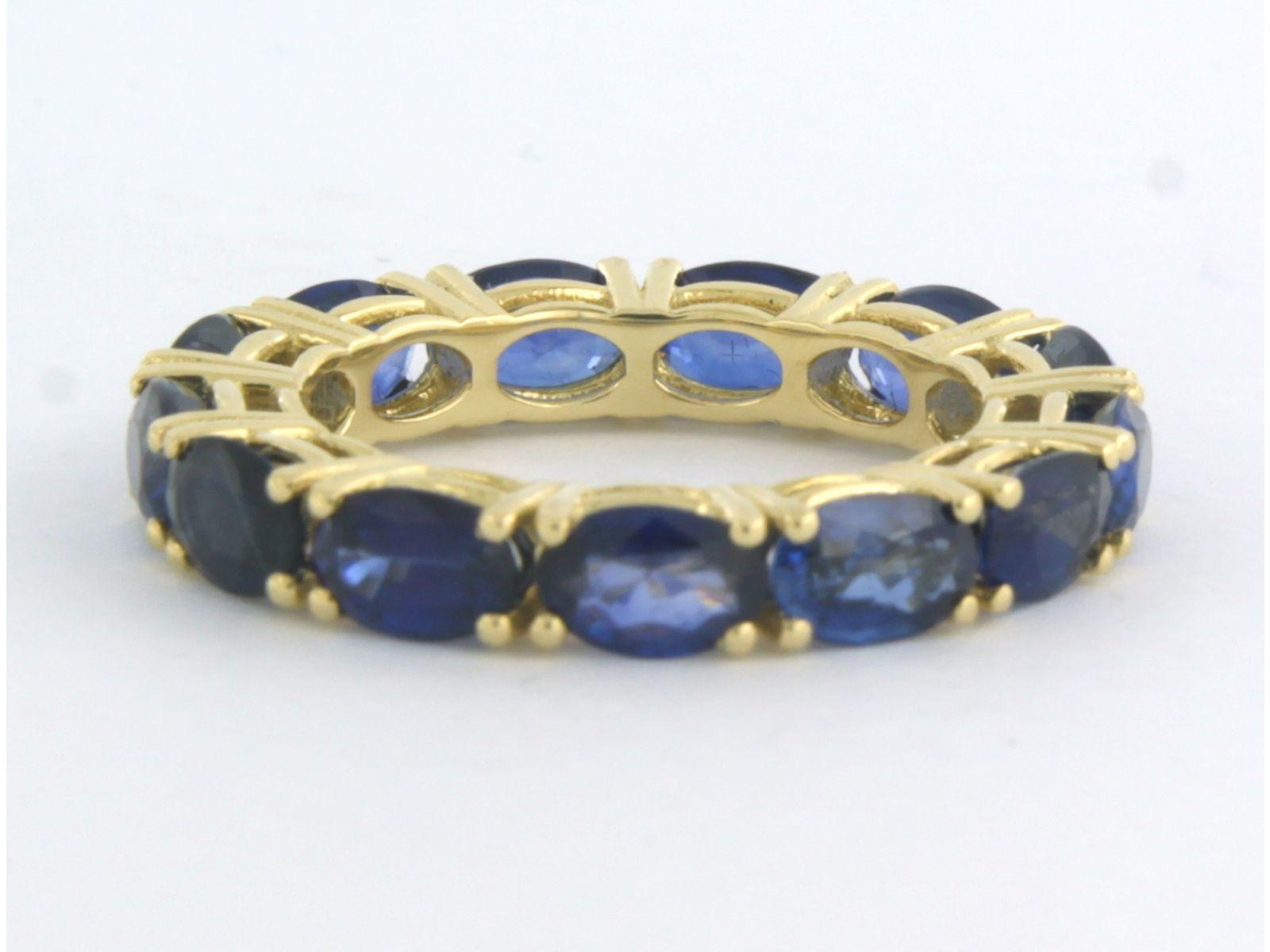 Women's Eternity Ring with Sapphire 18k yellow gold For Sale