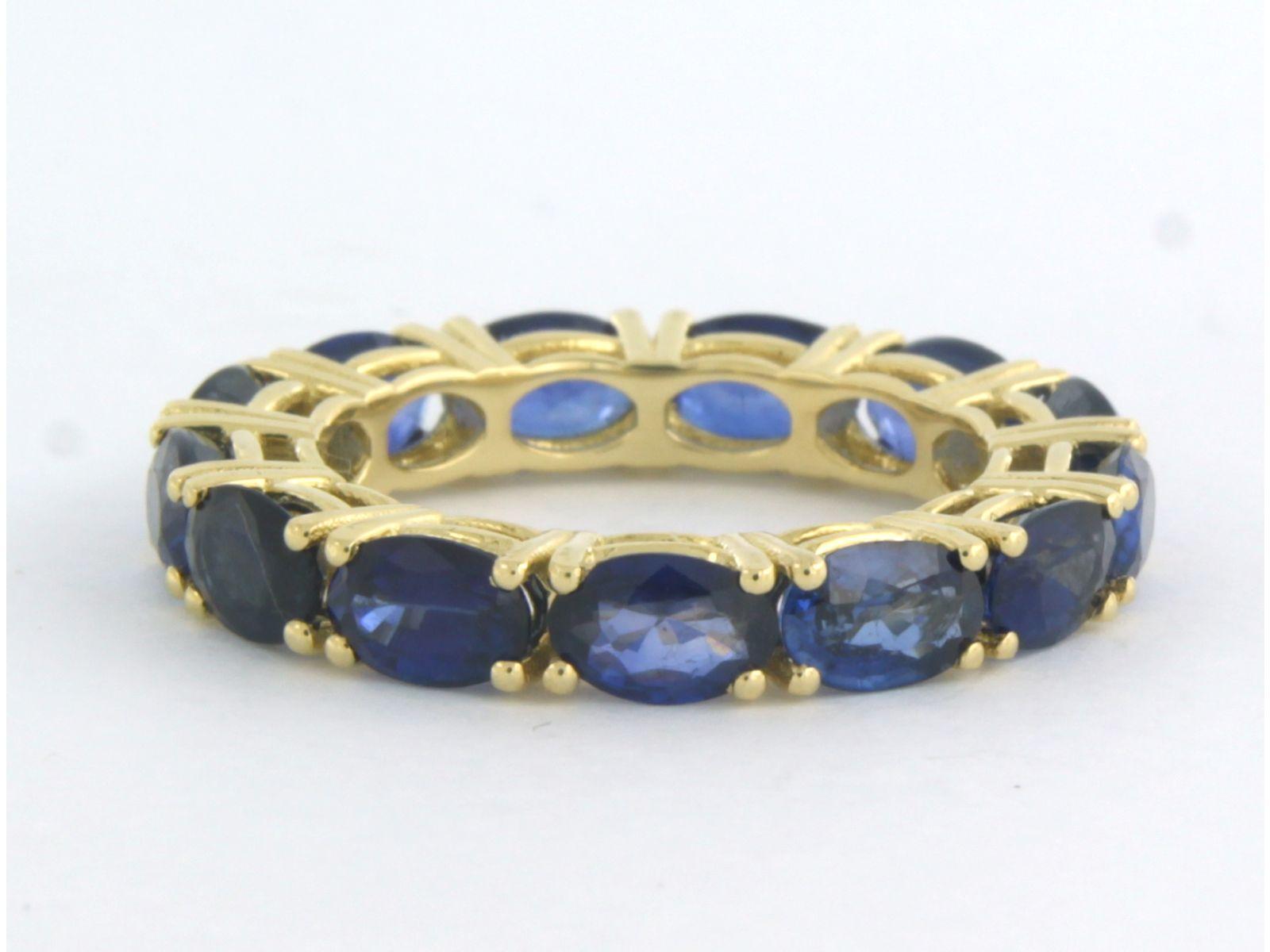 Eternity Ring with Sapphire 18k yellow gold For Sale 1