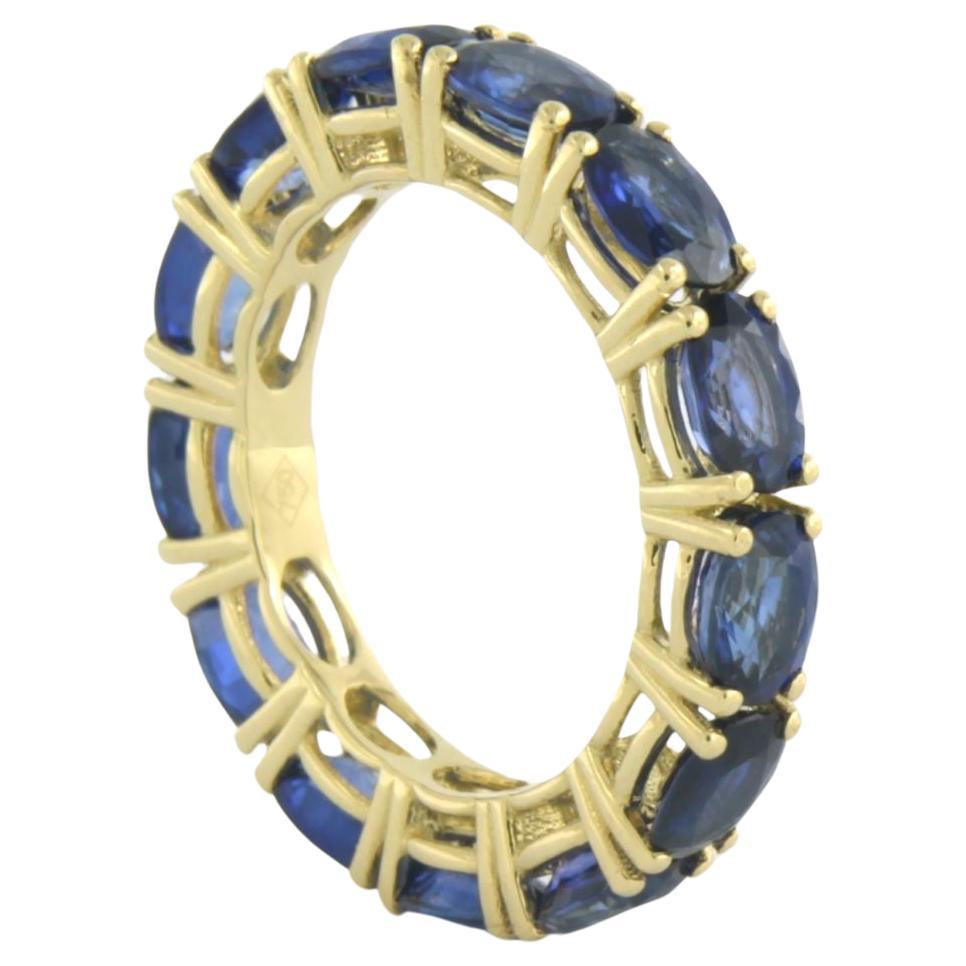 Eternity Ring with Sapphire 18k yellow gold For Sale