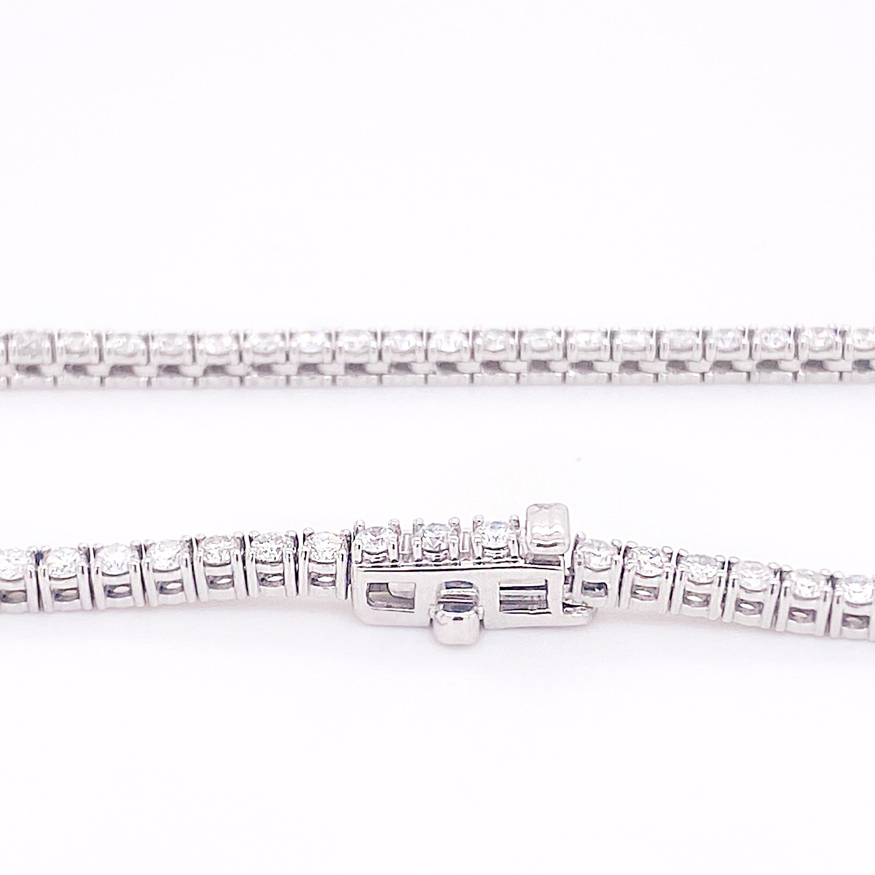 Memory Eternity Riviera Halskette 5,50 Karat Diamant-Tennis-Halskette, Weiß oder Gelb (Zeitgenössisch) im Angebot