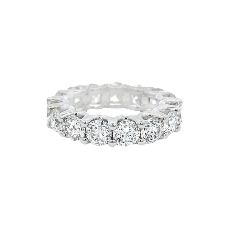 Fascia di diamanti tondi per l'eternità 7.56ct 14k WG