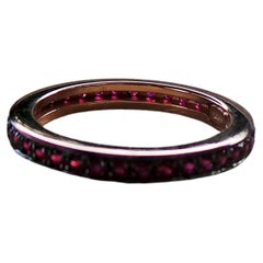 Eternity Rubies 0.70k Rose Gold Stackable Cocktail Ring