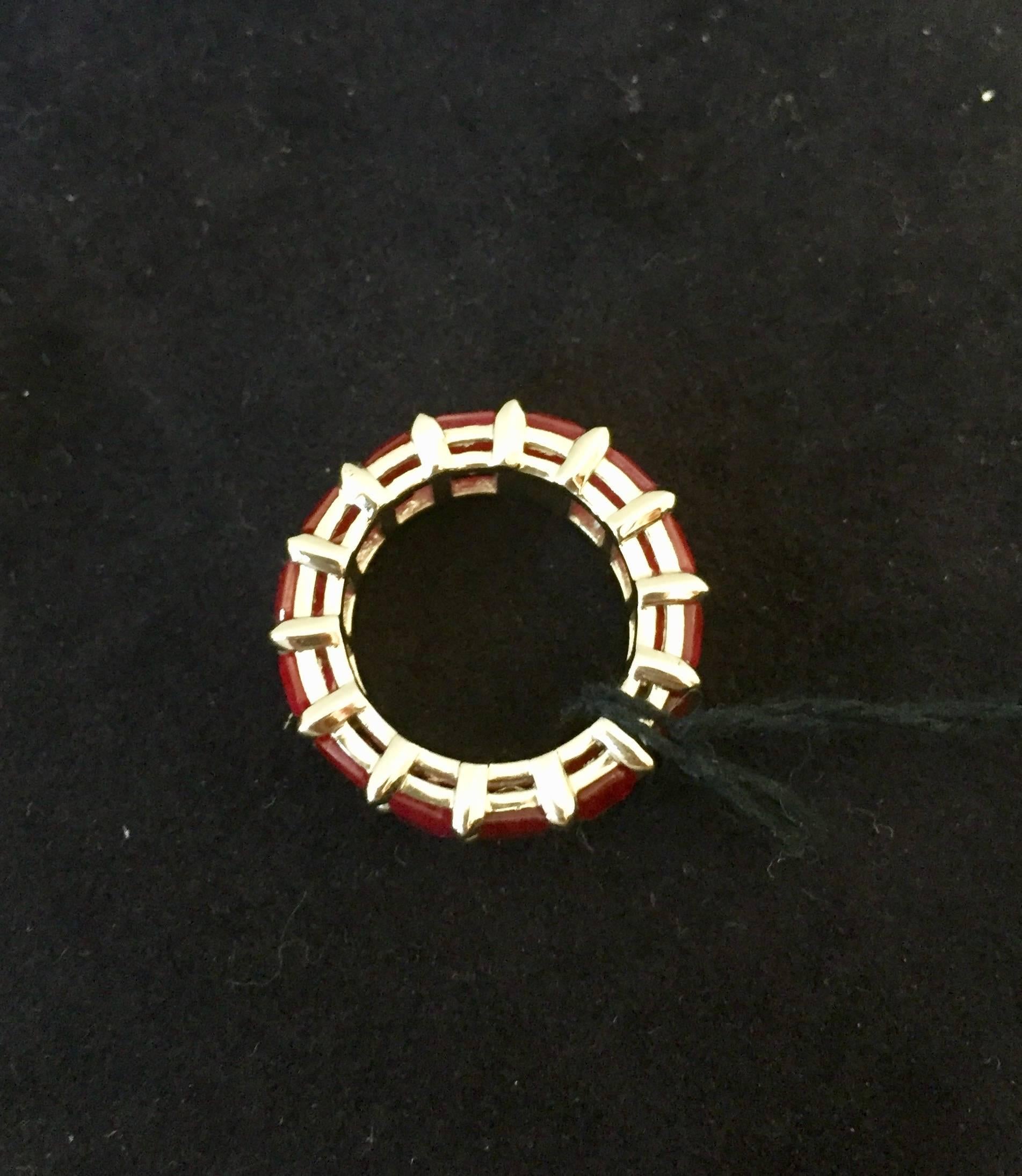 vintage emerald cut ruby ring
