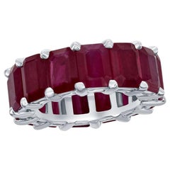 Eternity Ruby Emerald Cut 15 Carat