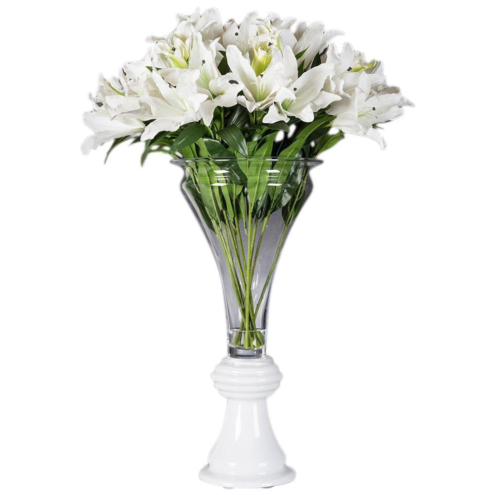 Eternity Vase Vanessa Lilium Set Arrangement, Flowers, Italy For Sale