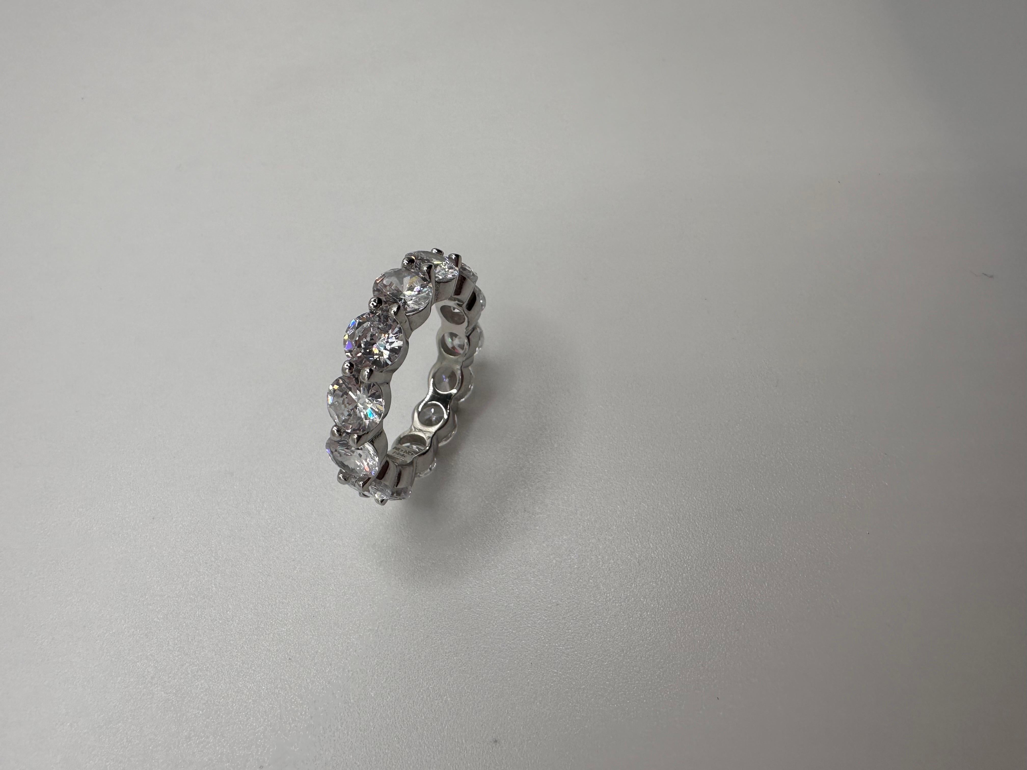 da uomo o donna Fede nuziale dell'eternità anello di diamanti a 3 carati in oro 18KT in vendita