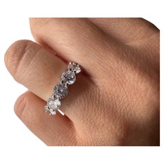 Alliance d'éternité en or 18 carats avec diamants de 3 carats
