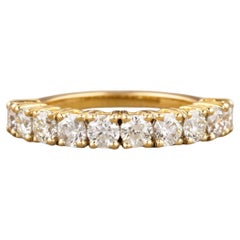 Eternity Wedding Diamond Band in 14K Solid Gold (Certified)