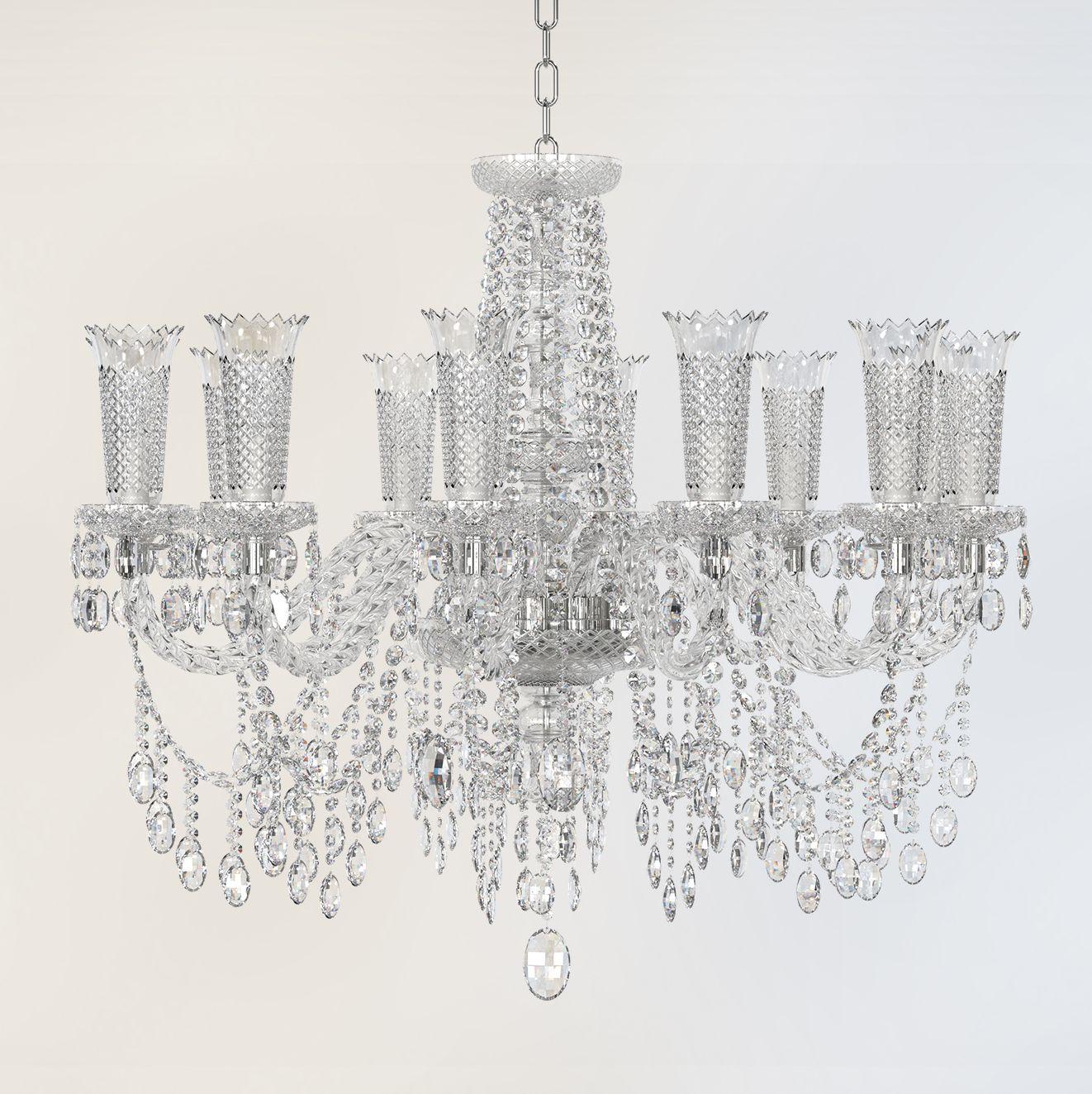 Czech Eterno Classical Bohemian Crystal Chandelier For Sale