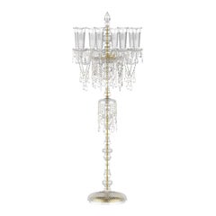 Eterno Classical Floor Lamp with Crystal Shades
