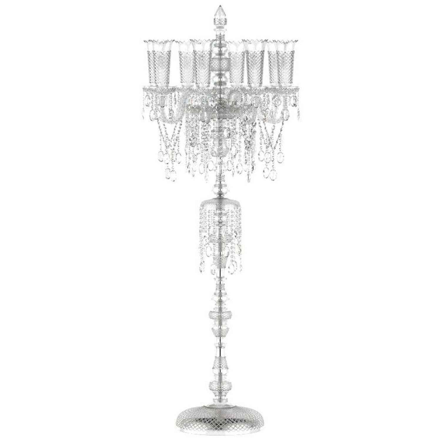 Eterno Classical Floor Lamp With Crystal Shades For Sale At 1stdibs