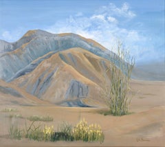 Desert Foothills Under a Blue Sky - Landscape in Acrylic on Canvas