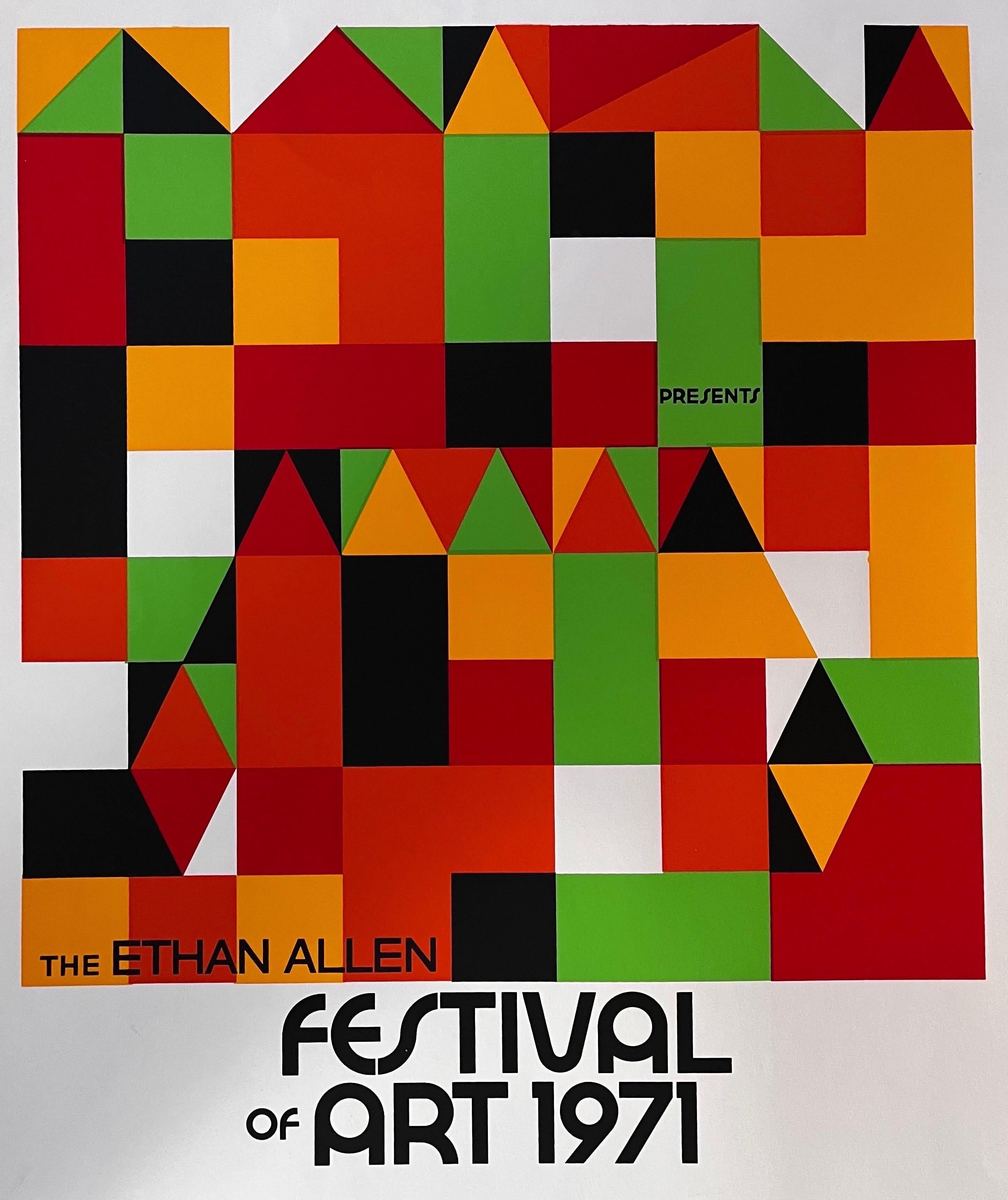 Rare Ethan Allen 1971 Festival of Art Lithograph / Poster
(je n'ai pas pu trouver un autre exemple de cette impression)

Grande couleur - grand mystère.