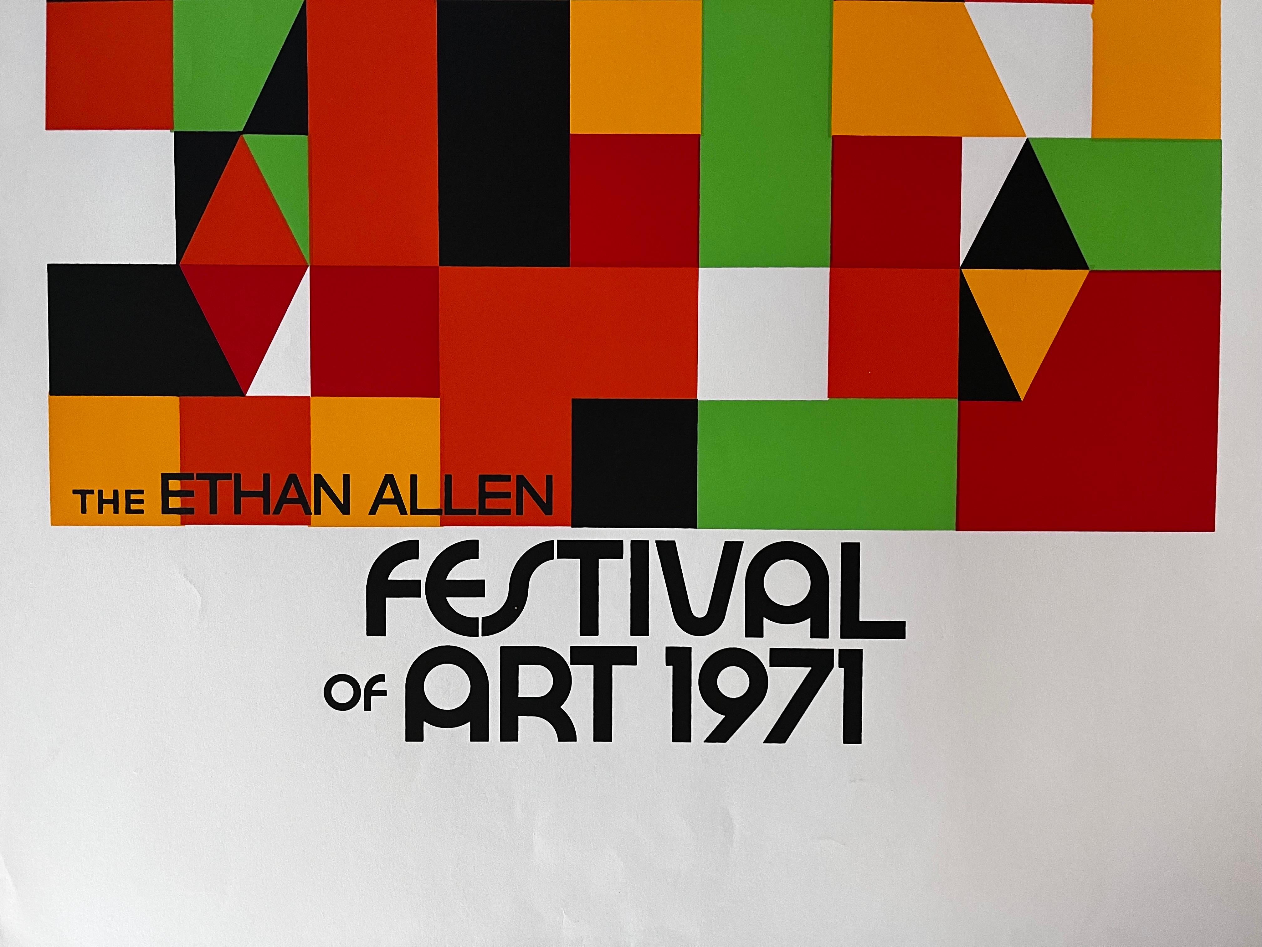 Moderne Lithographie / affiche du Festival de l'art de 1971 en vente