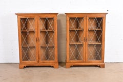 Ethan Allen American Colonial Birch Bookcases, Pair
