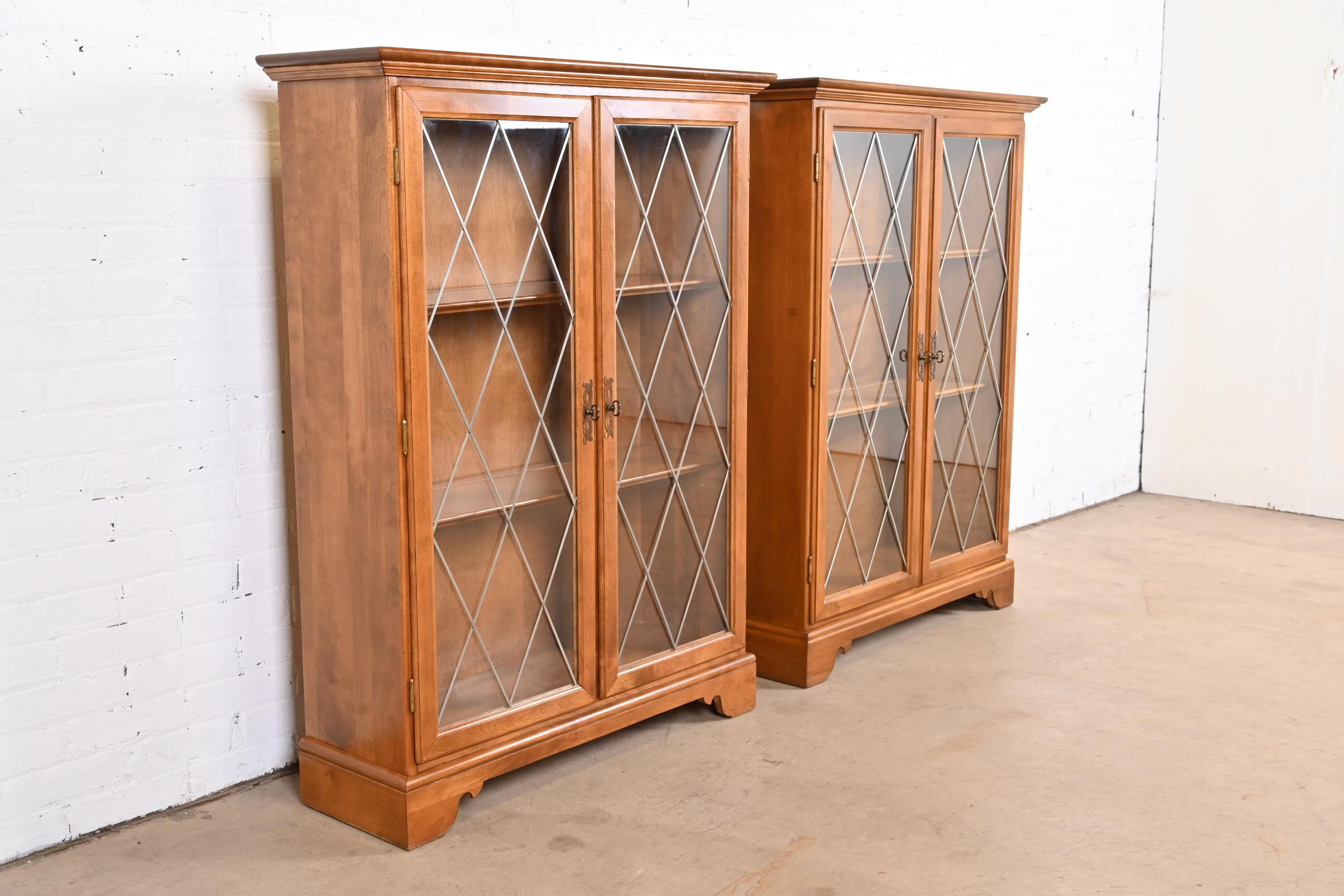 Ethan Allen American Colonial Birch Bookcases, Pair 2