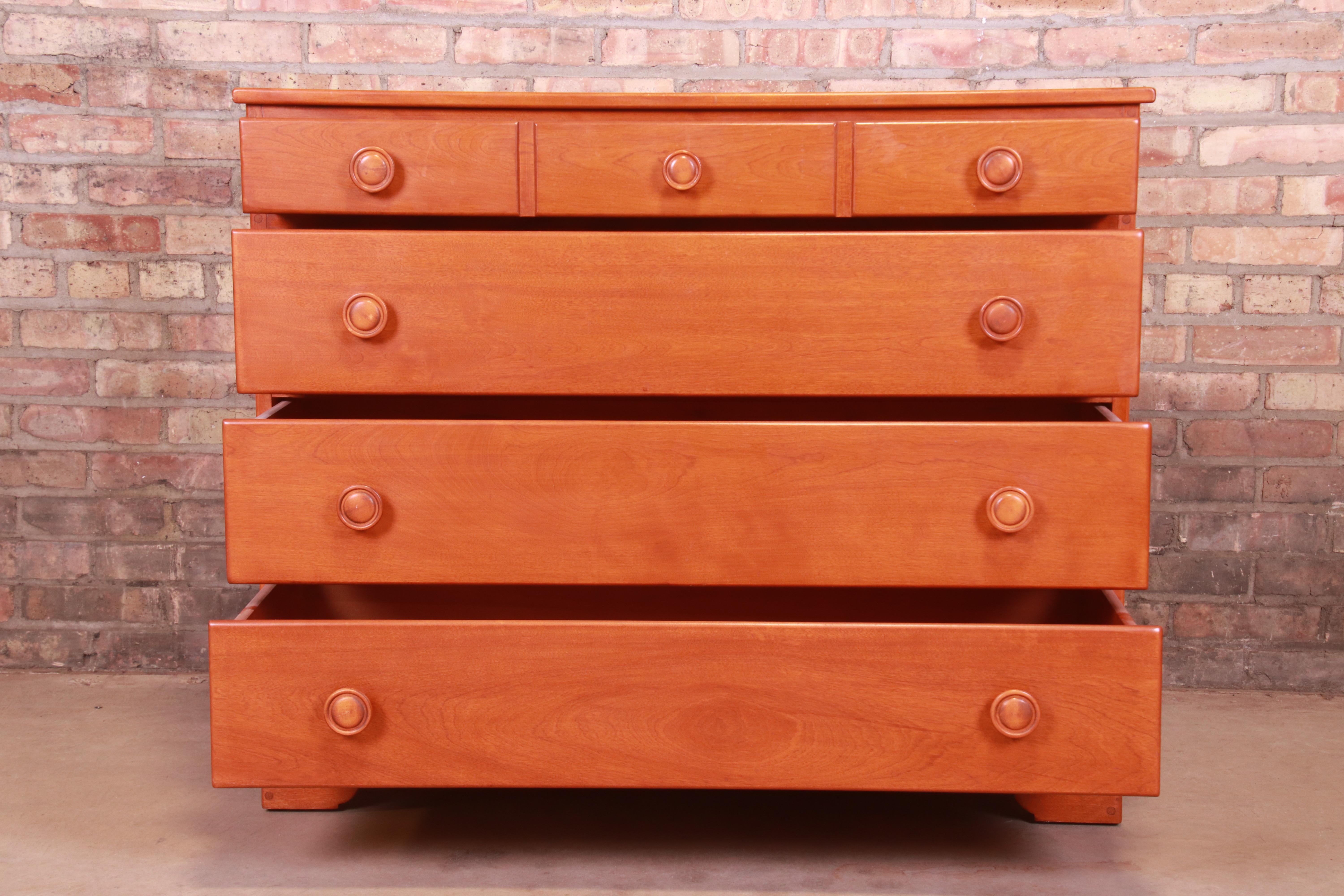 20th Century Ethan Allen American Colonial Solid Maple Chest of Drawers