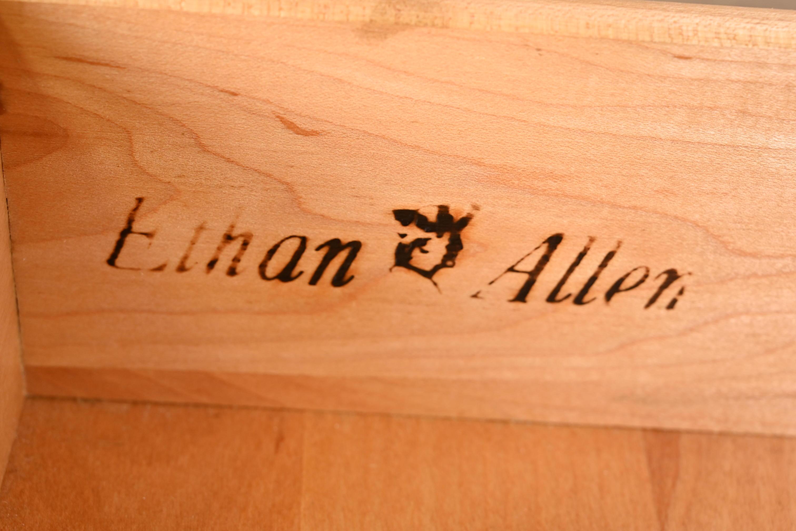 Ethan Allen American Colonial Solid Maple Highboy Dresser, Circa 1970s 7