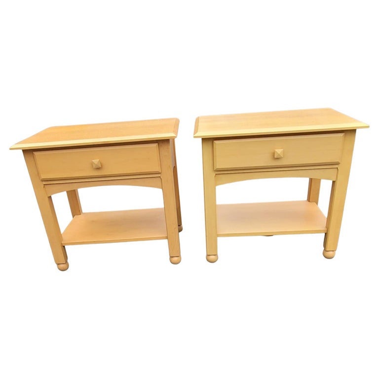 Ethan Allen American Dimensions Collection Birch Bedside Tables