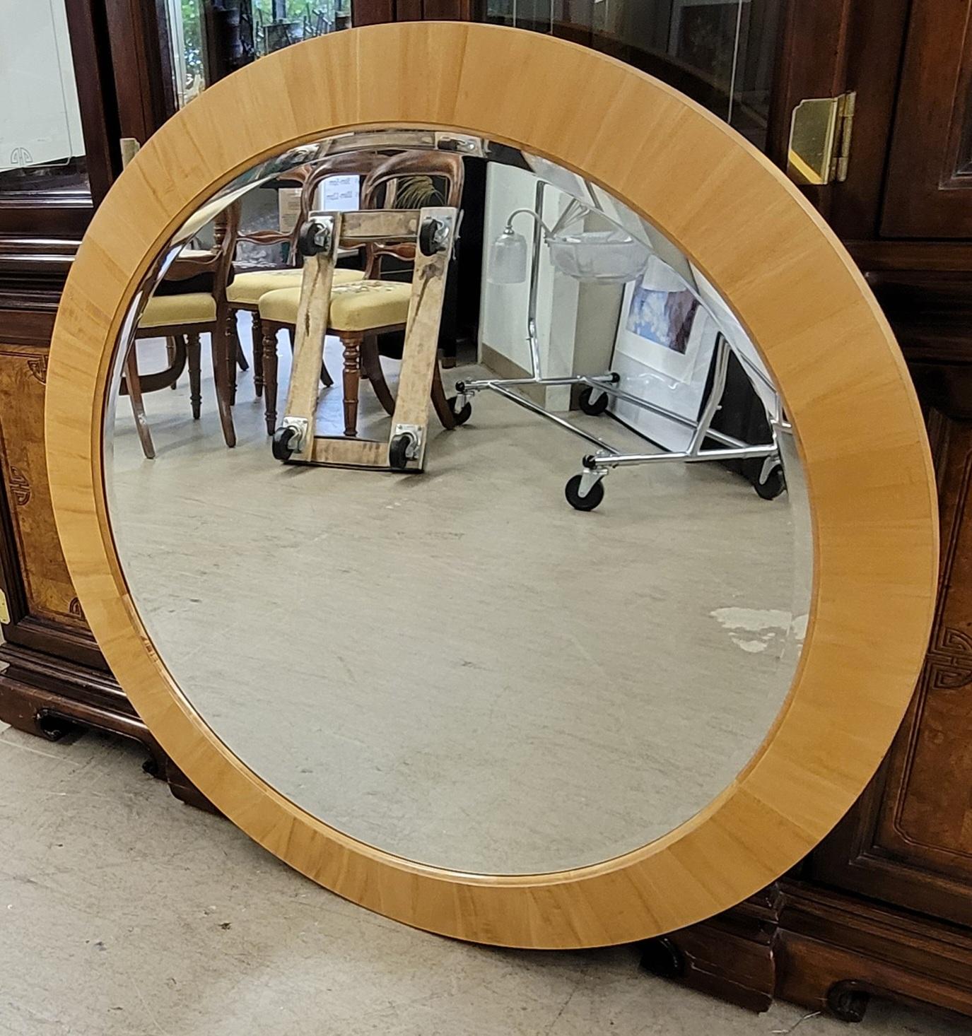 Woodwork Ethan Allen American Dimensions Collection Round Satinwood Mirror