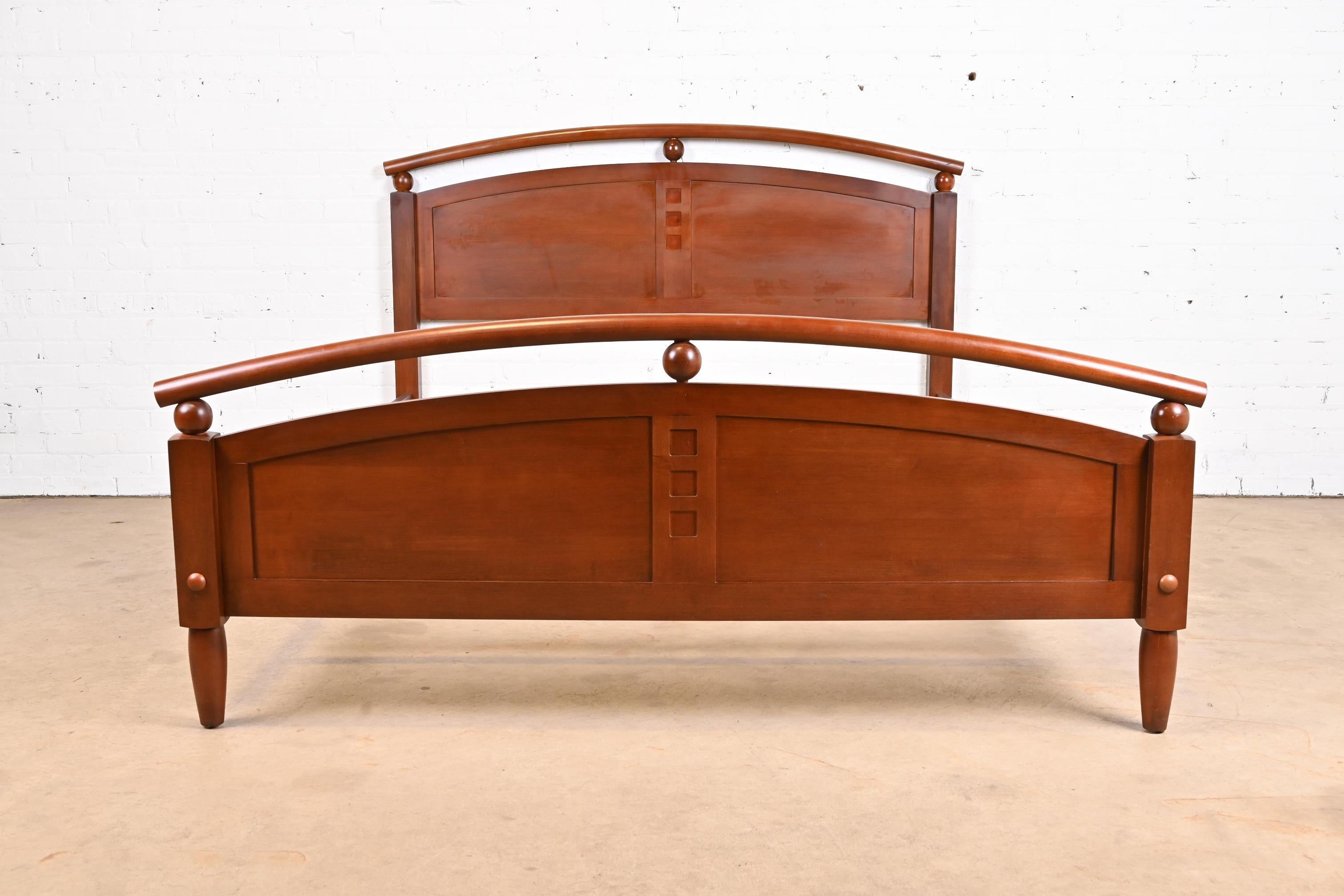 Ethan Allen American Dimensions Modern Cherry Wood Queen Size Bed In Good Condition In South Bend, IN