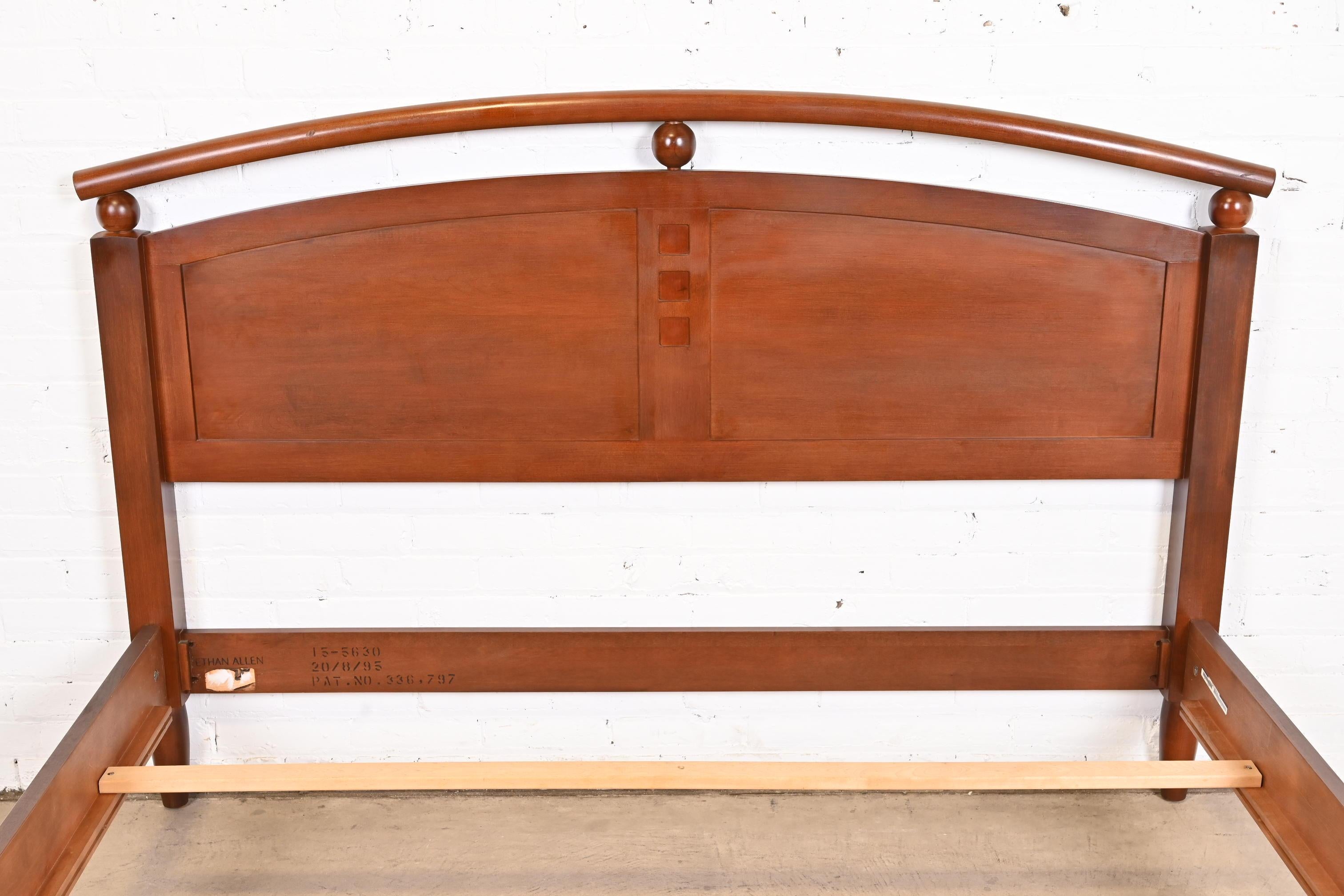 Ethan Allen American Dimensions Modern Cherry Wood Queen Size Bed 4